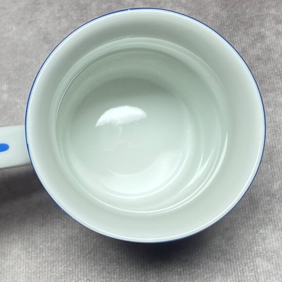 Vera Bradley Ceramic Mug Floral Elephant Print Blue Yellow White 8 Oz - Picture 9 of 11